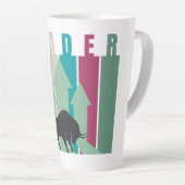 Bull market Trader | Simple design  Latte Mok (Rechterhoek)