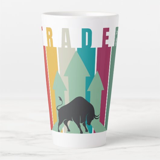 Bull market Trader | Simple design  Latte Mok (Voorkant)