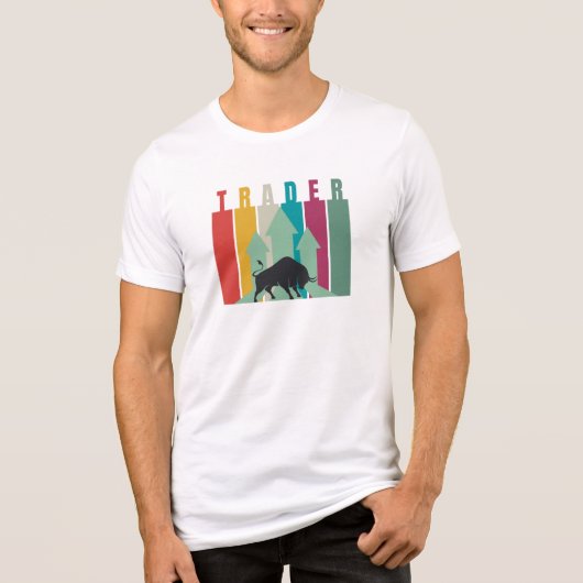 Bull market Trader | Simple design Tri-Blend Shirt (Voorkant)