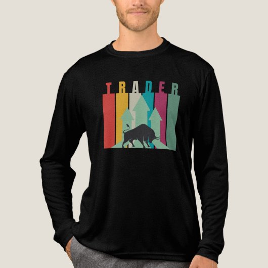 Bull market Trader | Simple design  Tri-Blend Shirt (Voorkant volledig)