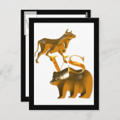 Bull Market Vs Beer Market Briefkaart (Voorkant / Achterkant)