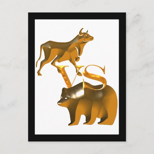 Bull Market Vs Beer Market Briefkaart (Voorkant)