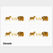 Bull Market Vs Beer Market Rechthoekige Sticker (Vel)