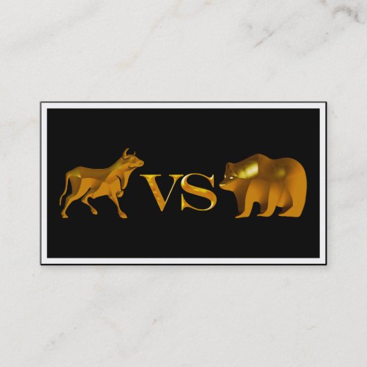 Bull Market Vs Beer Market Visitekaartje (Voorkant)