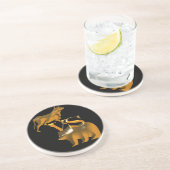 Bull Market Vs Beer Market Zandsteen Onderzetter (Zijkant)