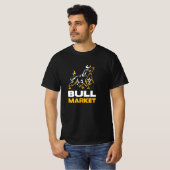 Bull Markt Aandelenhandelaar Wallstreet Investor T-shirt (Voorkant volledig)