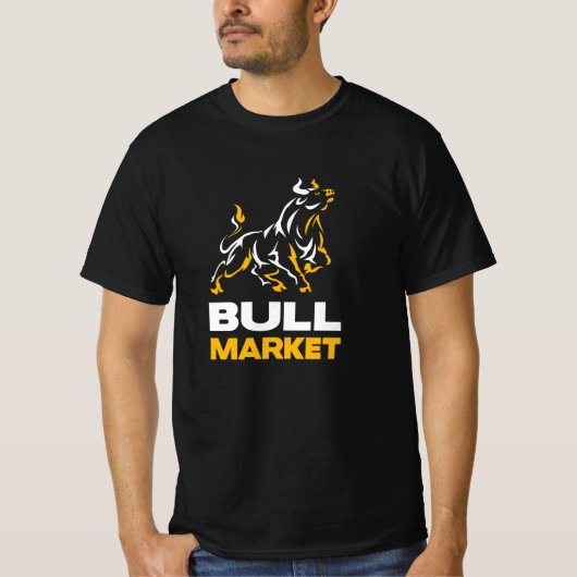 Bull Markt Aandelenhandelaar Wallstreet Investor T-shirt (Voorkant)