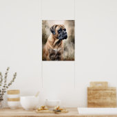 Bull Mastiff Dog Art Print Poster (Keuken)