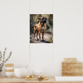 Bull Mastiff Dog Art Print Poster (Keuken)