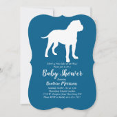 Bull Mastiff Dog Baby shower Blue Boy Kaart (Voorkant)