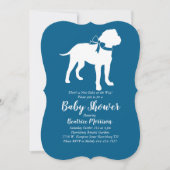 Bull Mastiff Dog Baby shower Blue Boy Kaart (Voorkant)