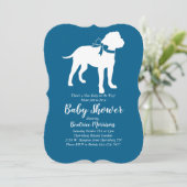 Bull Mastiff Dog Baby shower Blue Boy Kaart (Staand voorkant)