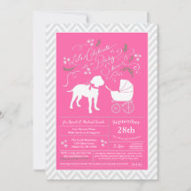 Bull Mastiff Dog Baby shower Pink Girl