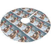 Bull Mastiff Dog Winter Wonderland Kerstvreugde Kerstboom Rok (Gekanteld)