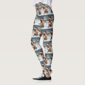 Bull Mastiff Dog Winter Wonderland Kerstvreugde Leggings (Links)