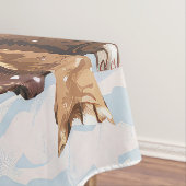 Bull Mastiff Dog Winter Wonderland Kerstvreugde Tafelkleed (Voorbeeld)