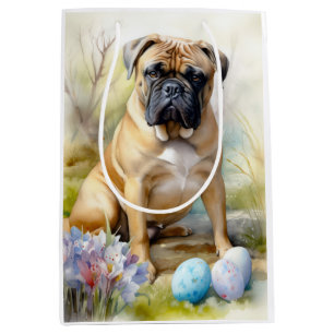 Bull Mastiff-hond met Pasen Eieren Vakantie  Medium Cadeauzakje