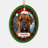Bull Mastiff Keramische Cirkel Ornament (Rechts)