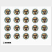 Bull Mastiff Ronde Stickers (Vel)