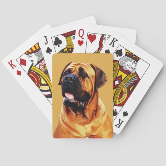 Bull Mastiff-speelkaarten Pokerkaarten (Achterkant)