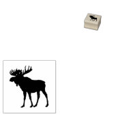 Bull Moose 1 inch rubberen stempel (Gestempeld)