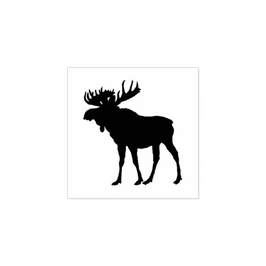 Bull Moose 1 inch rubberen stempel (Afrduk)