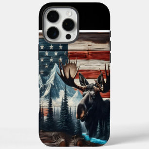 Bull Moose Amerikaanse Pride iPhone 16 Pro Max Hoesje