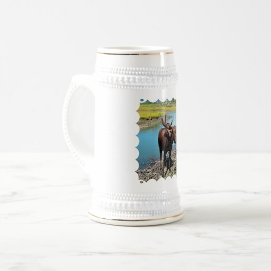 Bull Moose Beer Stein Bierpul (Voorkant links)
