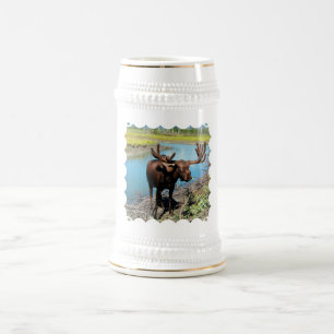 Bull Moose Beer Stein Bierpul