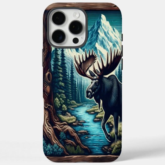 Bull Moose bij de beek Case-Mate iPhone Case (Achterkant)