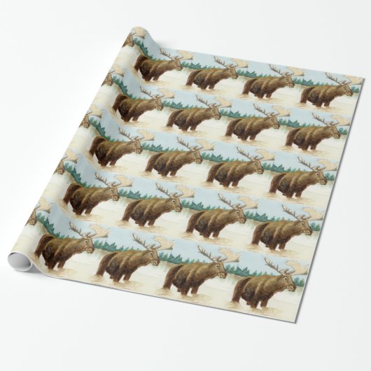 Bull Moose Cadeaupapier (Uitgerold)