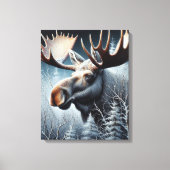 Bull Moose Canvas Afdruk (Voorkant)