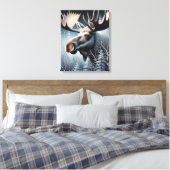 Bull Moose Canvas Afdruk (Insitu (Slaapkamer))