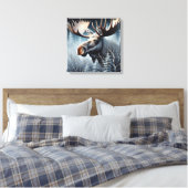 Bull Moose Canvas Afdruk (Insitu (Slaapkamer))