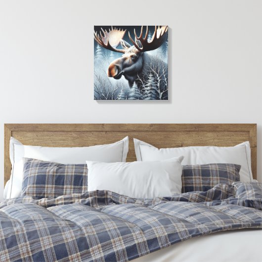 Bull Moose Canvas Afdruk (Insitu (Slaapkamer))