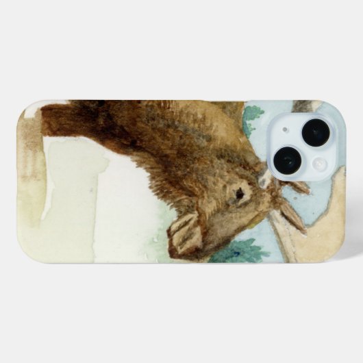 Bull Moose Case-Mate iPhone Case (Achterkant (horizontaal))