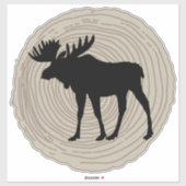 Bull Moose Dier Natuur Rustiek Sticker (Vel)