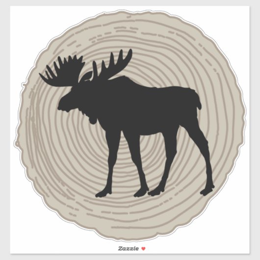 Bull Moose Dier Natuur Rustiek Sticker (Vel)