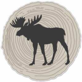 Bull Moose Dier Natuur Rustiek Sticker