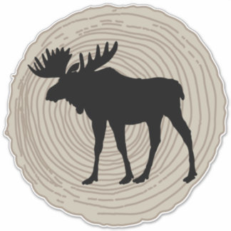 Bull Moose Dier Natuur Rustiek Sticker