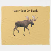 Bull Moose Fleece Deken (Voorkant (Horizontaal))