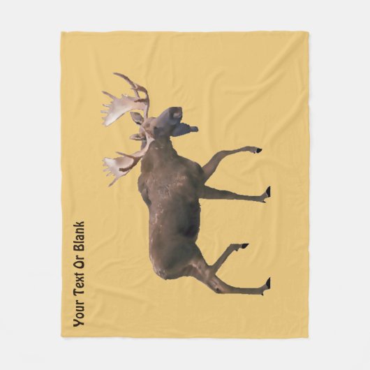 Bull Moose Fleece Deken (Voorkant)