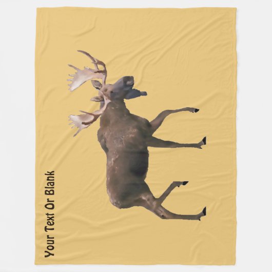 Bull Moose Fleece Deken (Voorkant)