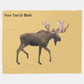 Bull Moose Fleece Deken (Voorkant (Horizontaal))