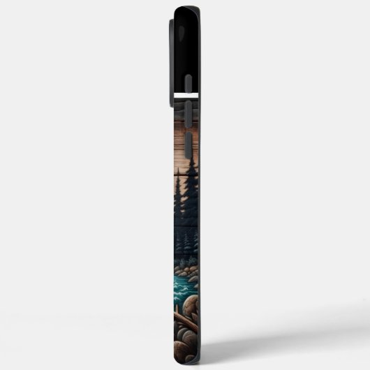 Bull Moose houtsnijwerk Case-Mate iPhone Case (Achterkant / Links)