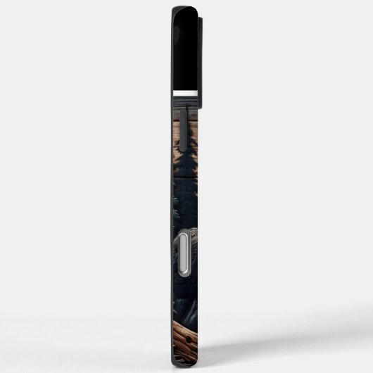 Bull Moose houtsnijwerk Case-Mate iPhone Case (Achterkant / Rechts)