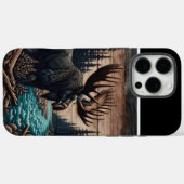 Bull Moose houtsnijwerk Case-Mate iPhone Case (Achterkant (horizontaal))