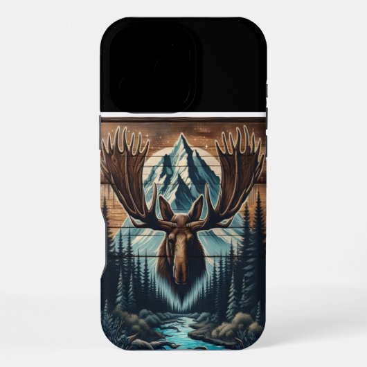 Bull Moose Mountain aansteker iPhone Hoesje (Achterkant)