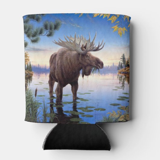 Bull Moose Mountain River Scene Koelbox Blikjeskoeler (Achterkant)