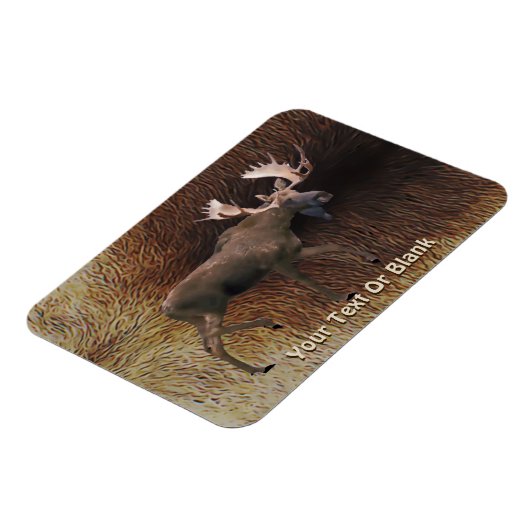 Bull Moose On Cariou Fur Magneet (Linkerzijde)